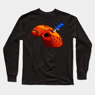 Jason Mask Pixel Art Nes Long Sleeve T-Shirt